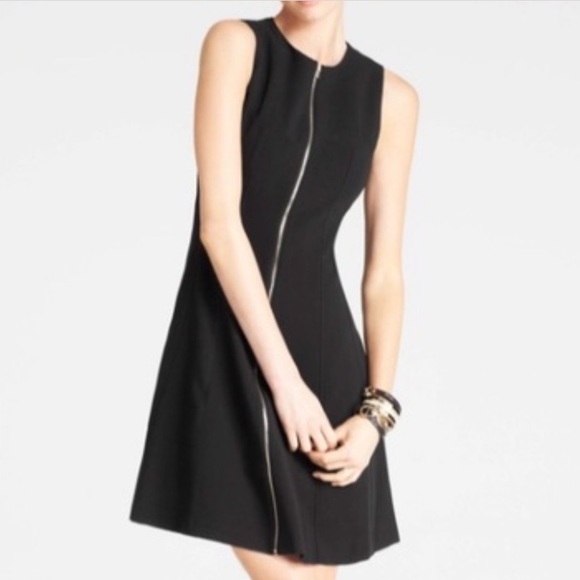 Ann Taylor Dresses & Skirts - NEW ANN TAYLOR PONTE EXPOSED ZIPPER SLEEVELESS FIT & FLARE